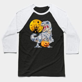 Halloween Shirts for Boys Kids Dinosaur T rex Mummy Pumpkin Baseball T-Shirt